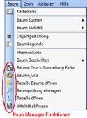 Managerfunktion in Menü mit Icon